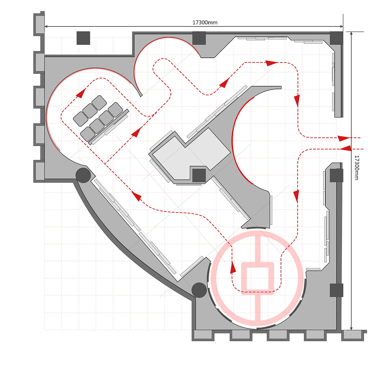某企业展厅布局方案习作
