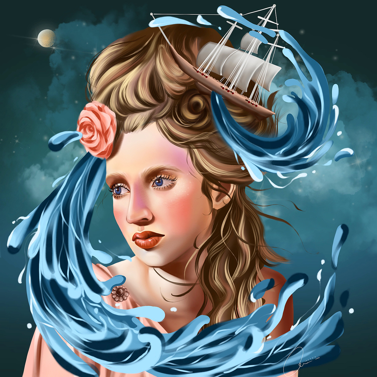 超现实主义风格厚涂插画集合