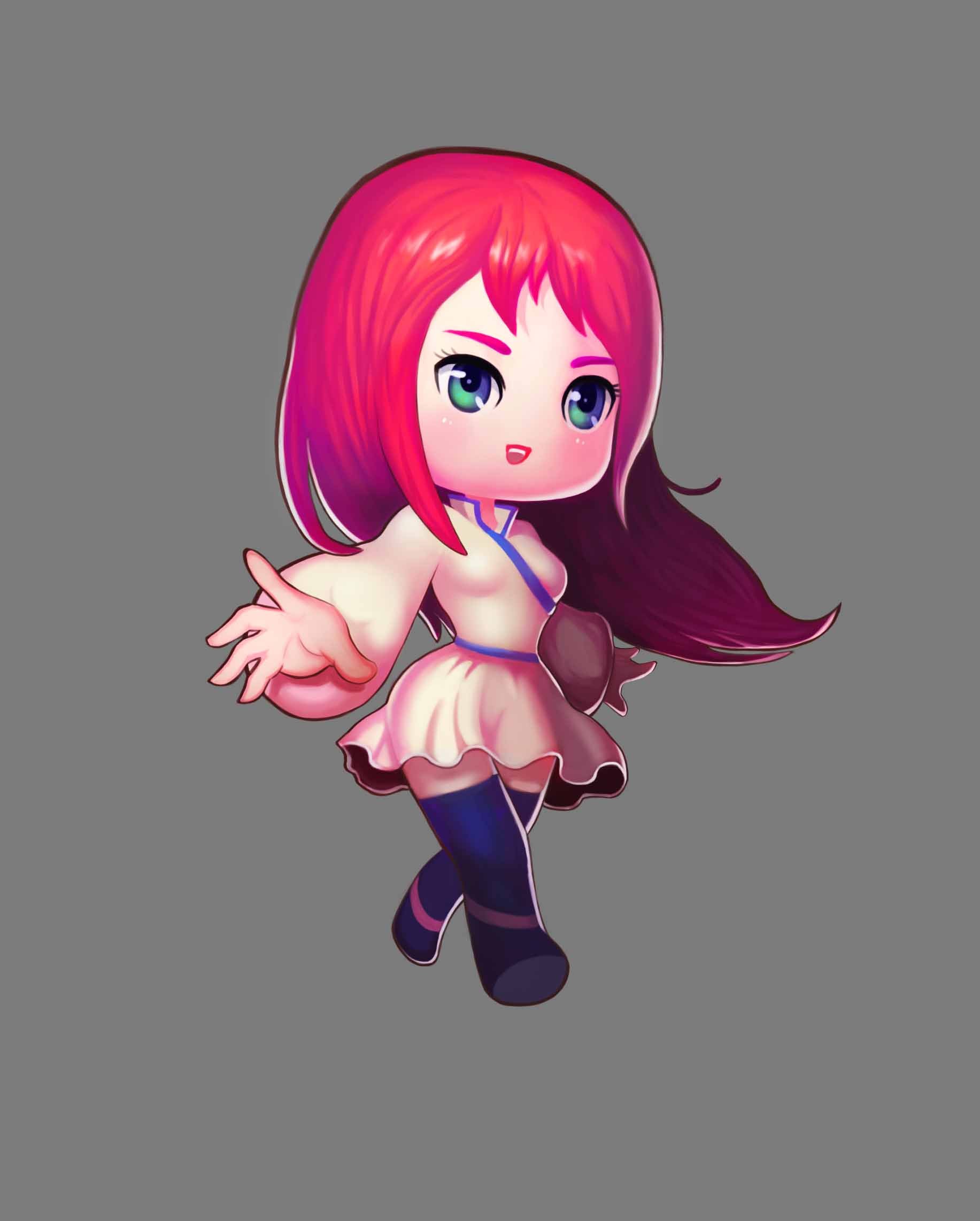 q版女孩|插画|游戏原画|开朗的基罗 - 原创作品 - 站酷 (zcool)