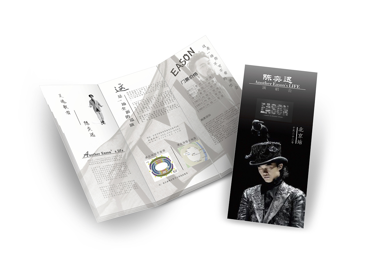 陈奕迅演唱会三折页设计