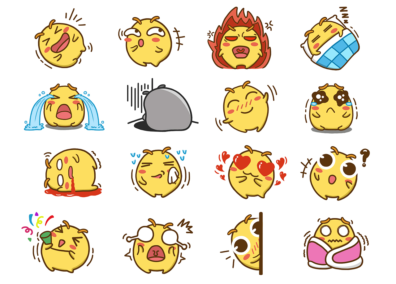 表情包设计（图ZNzkxNTY0MjQ=） - IP形象 - 站酷设计师is红方原创素材 - 站酷ZCOOL