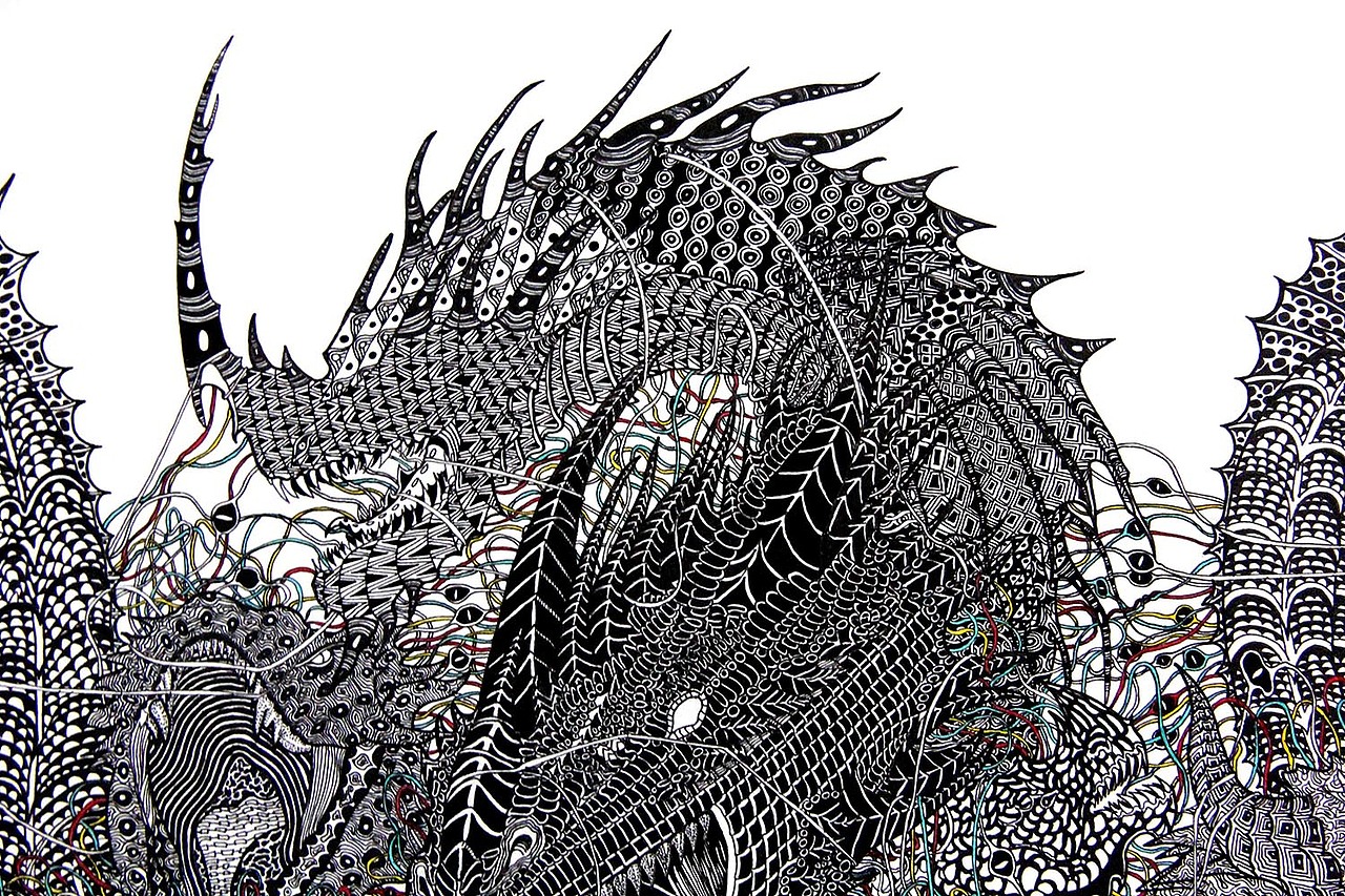 《被诅咒的青春》局部细节图（2）（图ZMjAxODg5ODg=） - 商业插画 - 站酷设计师魇飘飘原创素材 - 站酷ZCOOL