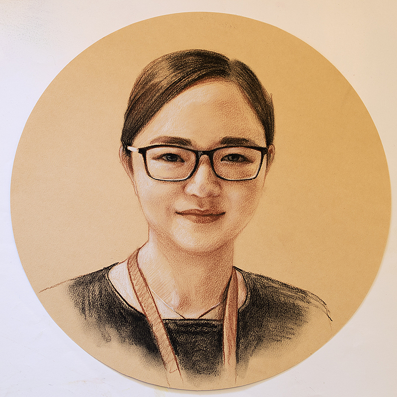 于生慧手绘彩铅肖像定制