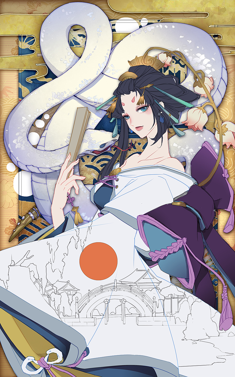 决战平安京-七夕皮肤清姬-梵钟遗梦