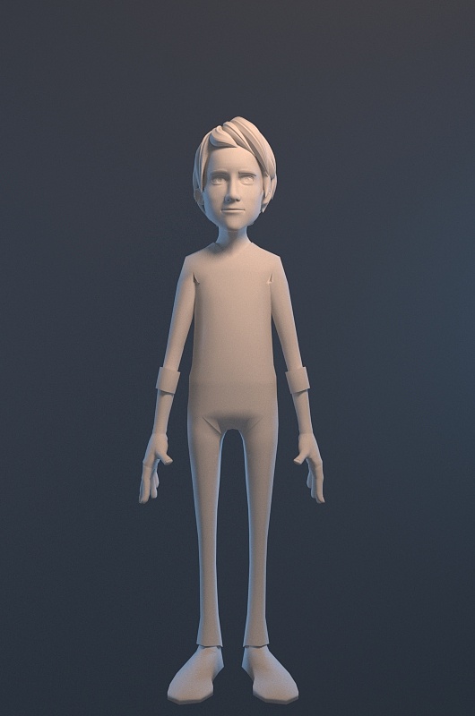 三维模型 卡通角色 3d建模影视动画 片头制作卡通男孩|三维|人物/生物
