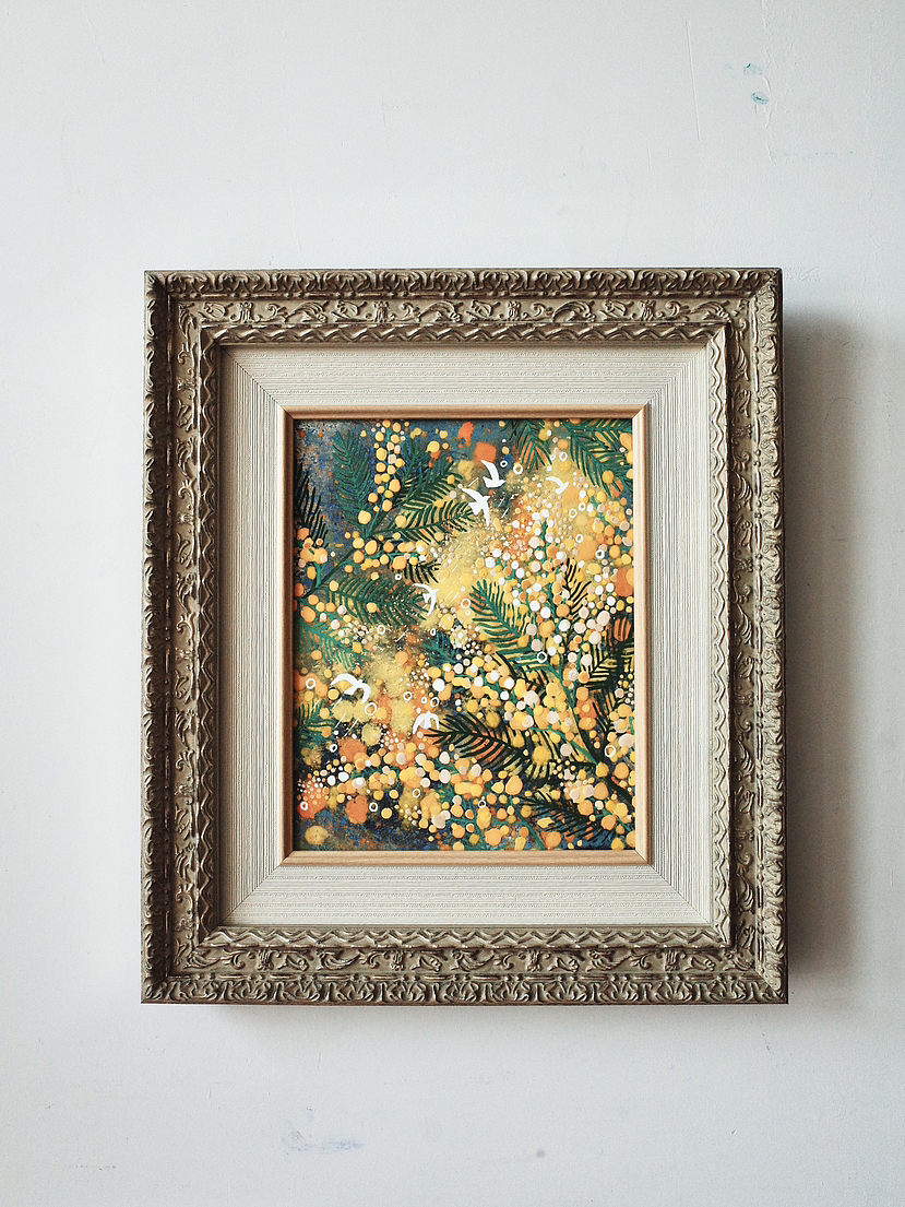 岩彩94《春山如笑》（图ZMzM4MzkxMjA0） - 绘画 - 站酷设计师IamJOJO原创素材 - 站酷ZCOOL