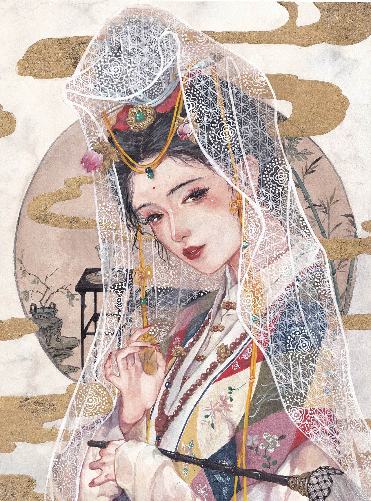 金陵十二钗-妙玉（图ZMzc0NTA0OTc2） - 艺术插画 - 站酷设计师達人原创素材 - 站酷ZCOOL