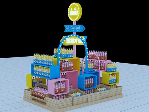 堆头空间-展陈设计516021年前产品展示三维-其他三维238001年前端架