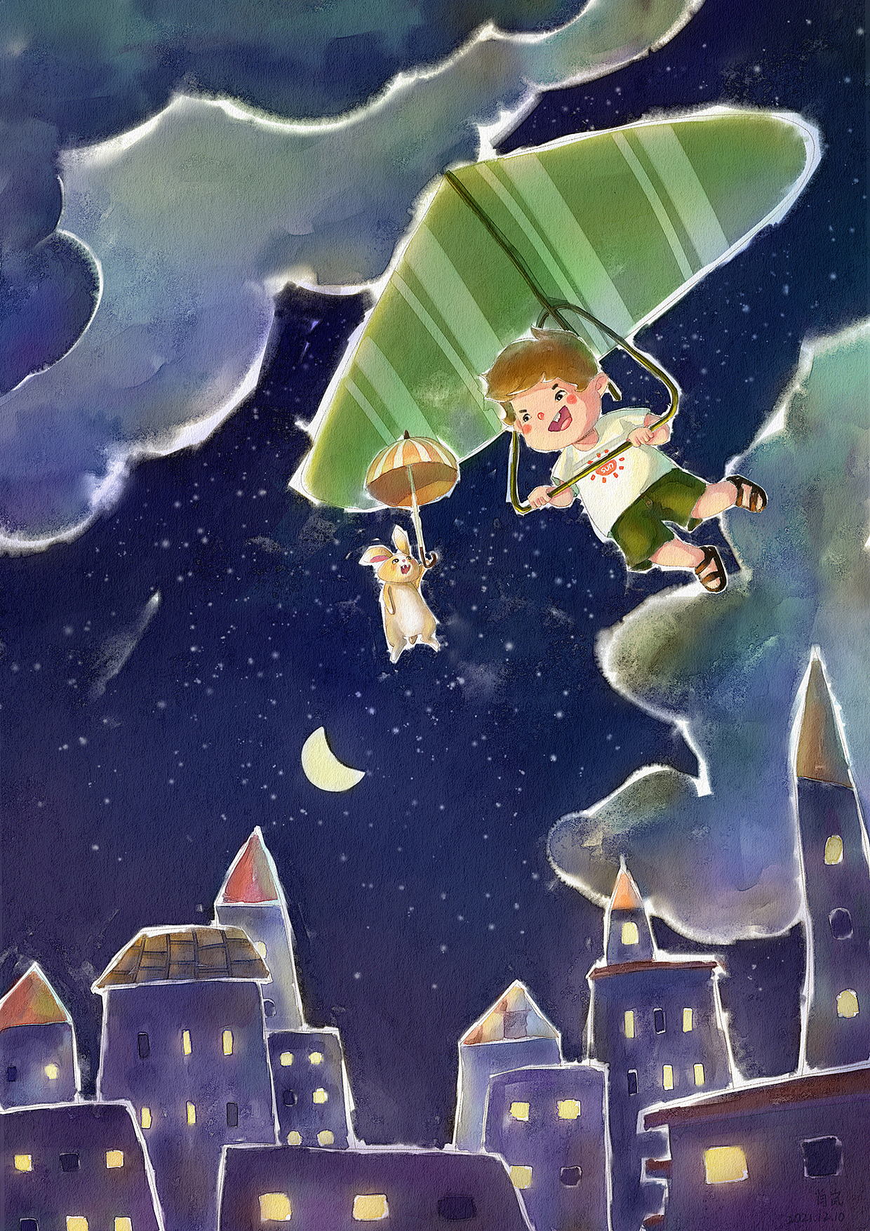 飞翔（图ZMjgwODk2NDg0） - 儿童插画 - 站酷设计师山岚月原创素材 - 站酷ZCOOL