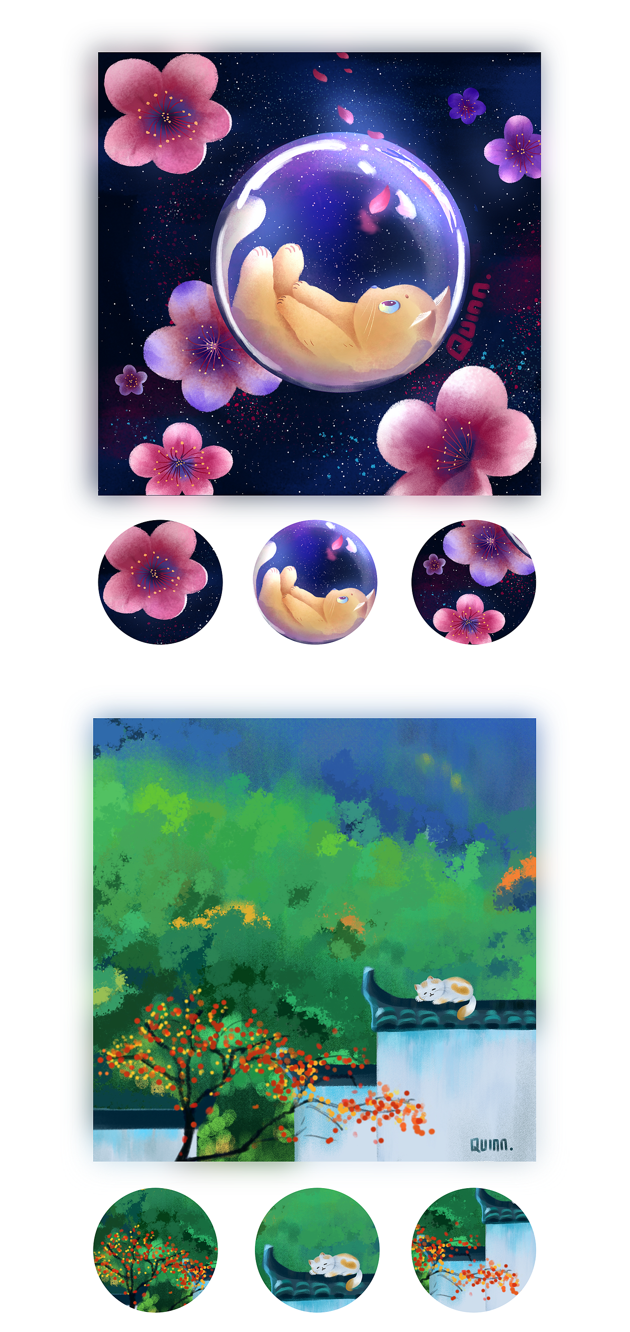 猫咪系列插画&周边应用