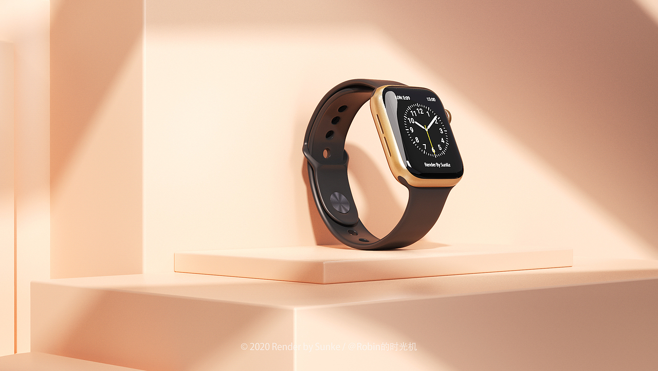 产品表现 | apple watch 苹果智能手表场三维场景渲染