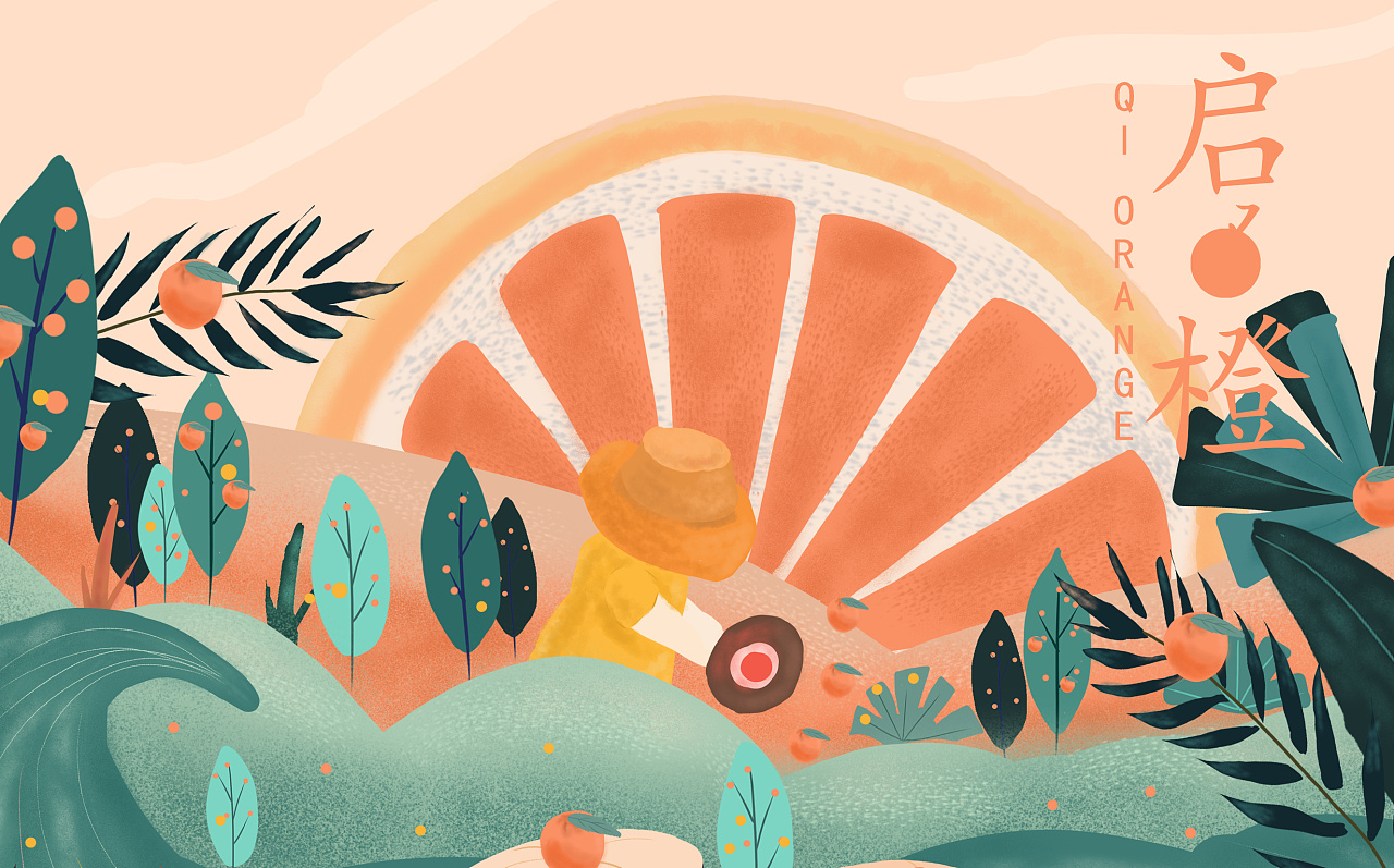 脐橙插画包装|插画|创作习作|灬知足 - 原创作品 - 站酷 (zcool)