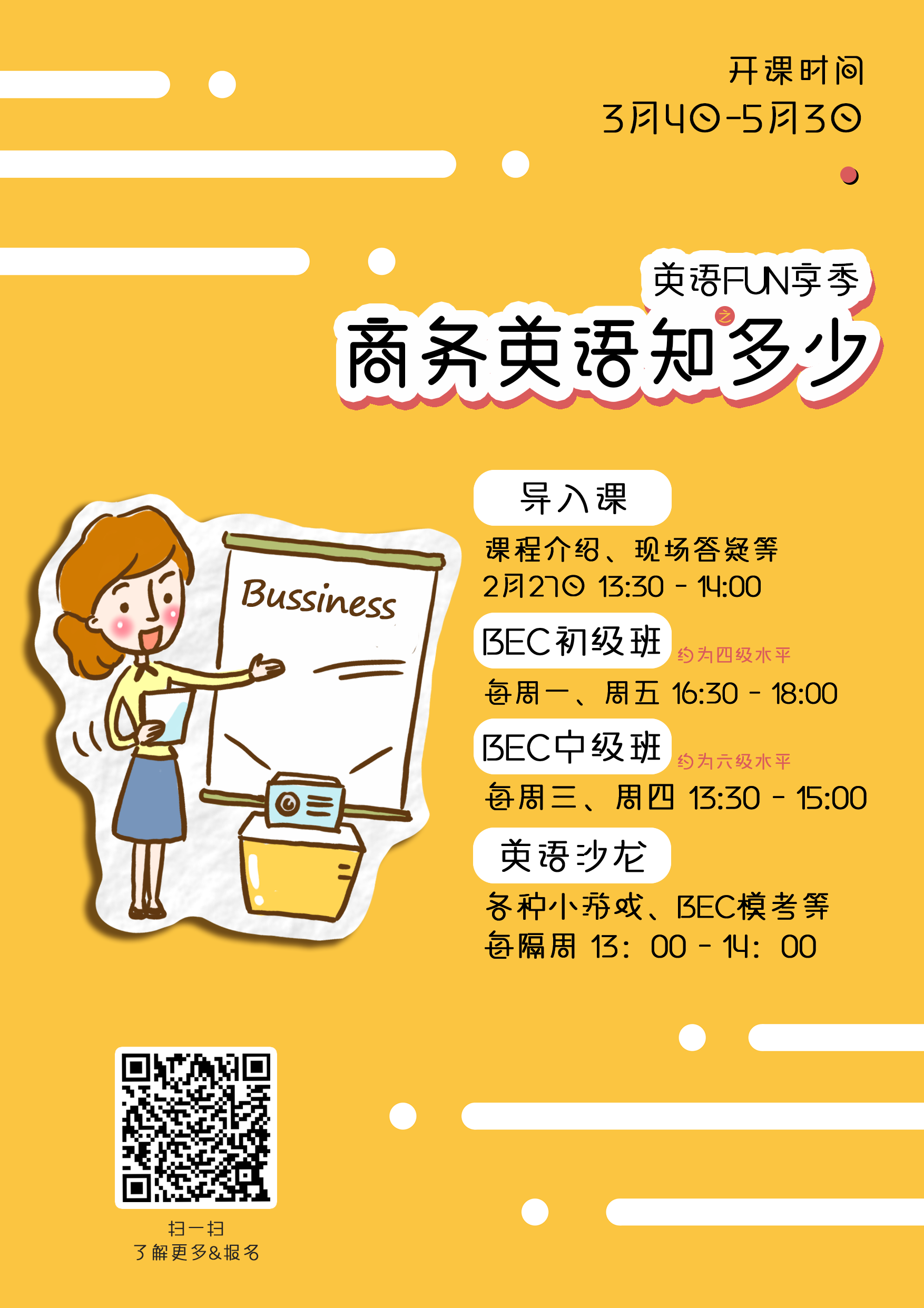 商务英语知多少宣传海报