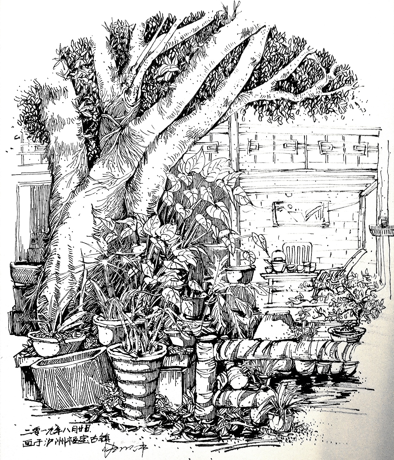 风景写生-钢笔画|纯艺术|绘画|站在浪尖 - 原创作品 - 站酷 (zcool)