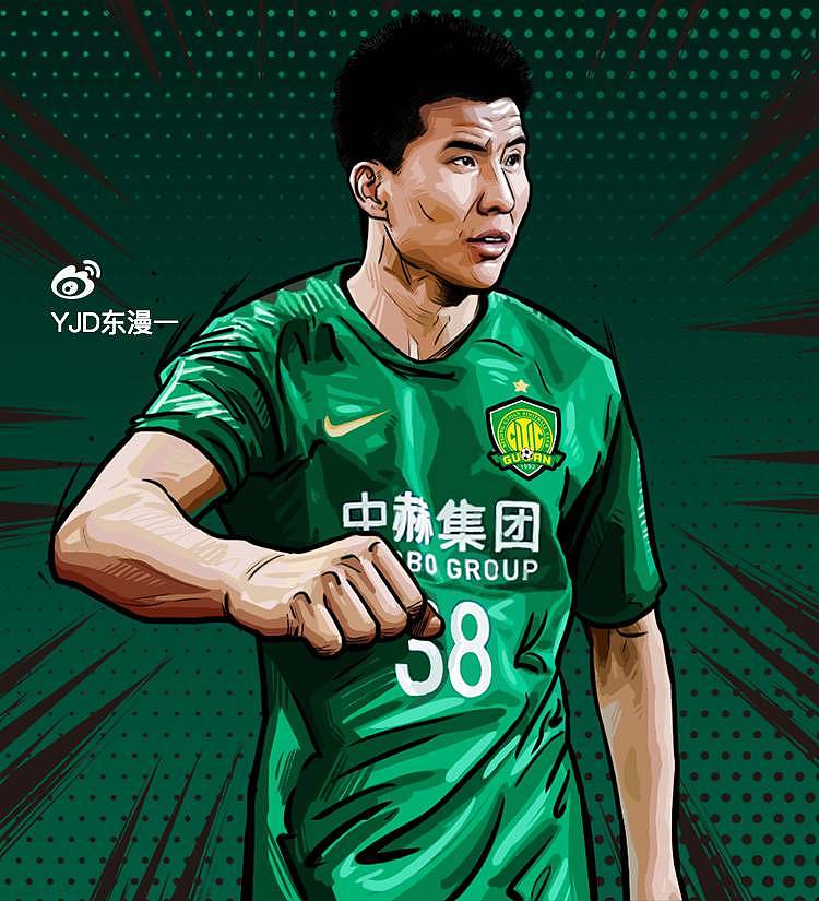 电脑手绘北京国安2019新引进的6位球星插画（图ZMTc0MTc2NTcy） - 商业插画 - 站酷设计师YJD漫画原创素材 - 站酷ZCOOL