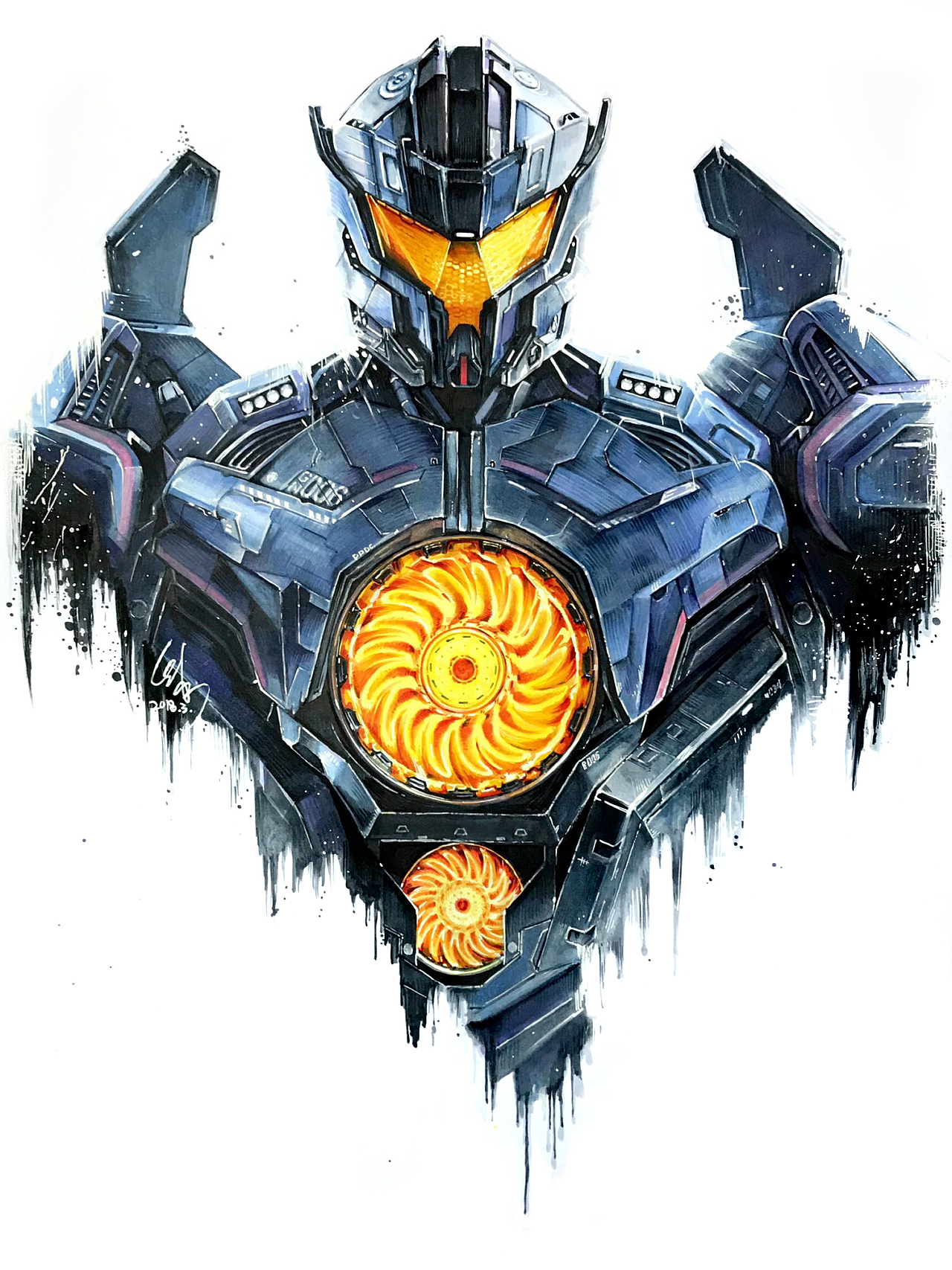 手绘-《环太平洋2》-复仇流浪者