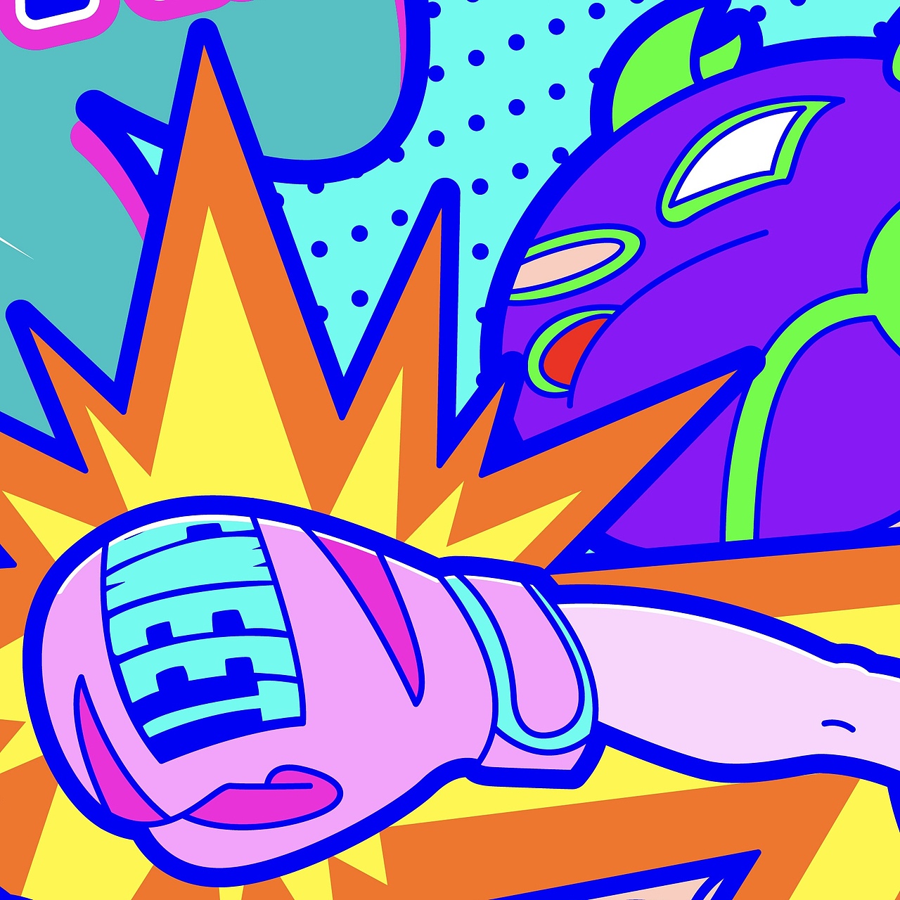 K.O Punch（图ZMjY4Mzc0MjA0） - 新锐潮流插画 - 站酷设计师沢ZZ_LEE原创素材 - 站酷ZCOOL