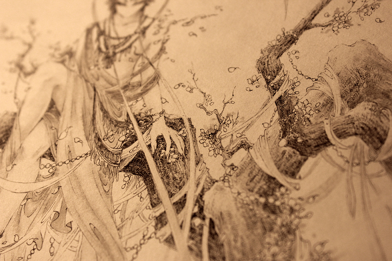 垂襟语羞妃···新作几幅,及小画展积极备展中_画师杉泽-站酷zcool