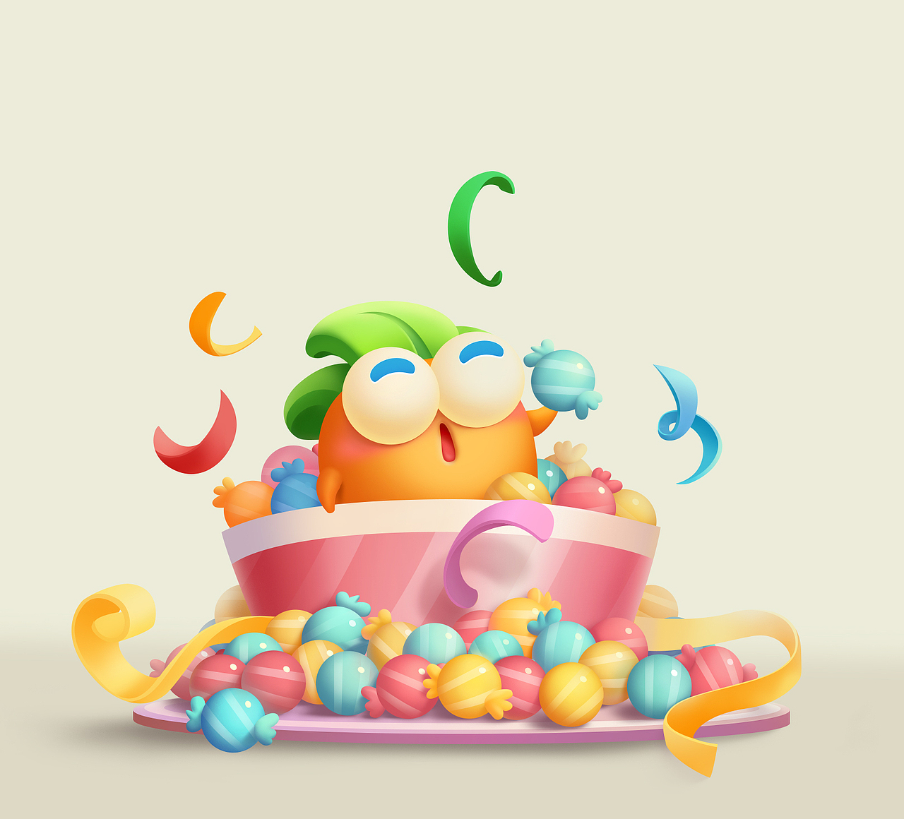 《保卫萝卜3》|插画|游戏原画|拉屎困难户_原创作品-站酷zcool