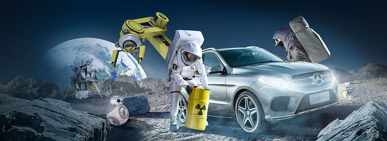 奔驰登陆月球（图ZMTAzMDE2MDUy） - 宣传物料 - 站酷设计师我是王小我原创素材 - 站酷ZCOOL