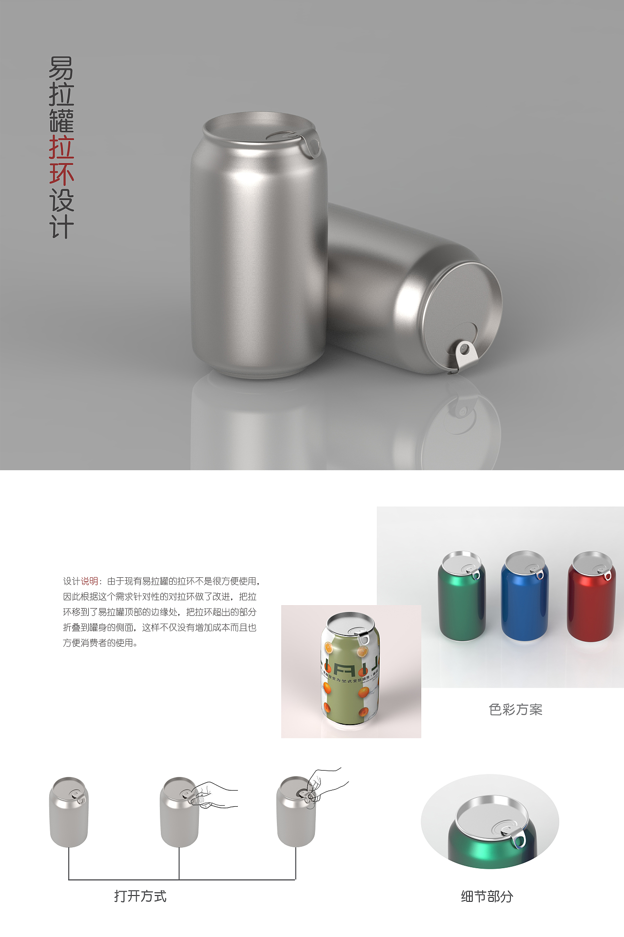 易拉罐拉环改良设计