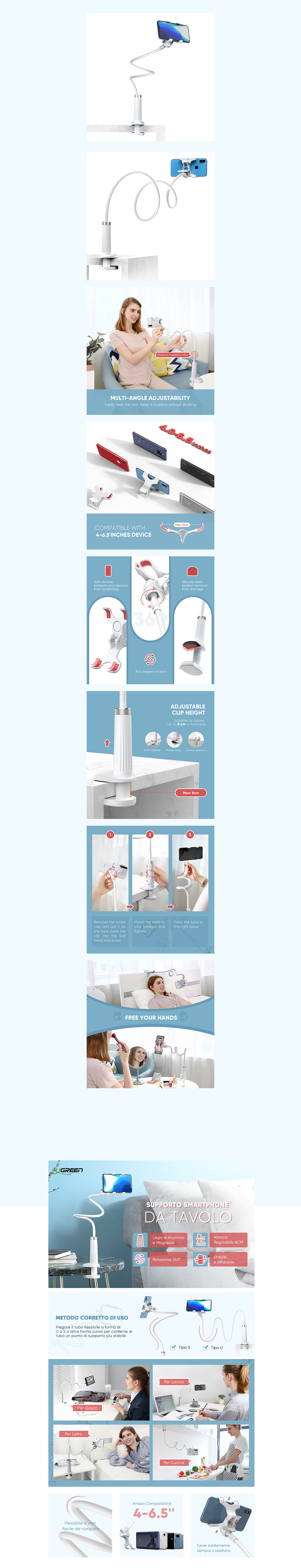 亚马逊 A+ 懒人支架（图ZMTY1MTUxMzI4） - 其他 - 站酷设计师Team润原创素材 - 站酷ZCOOL