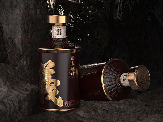 贵州茅台镇成义烧坊酒包装设计【黑马奔腾设计作品】