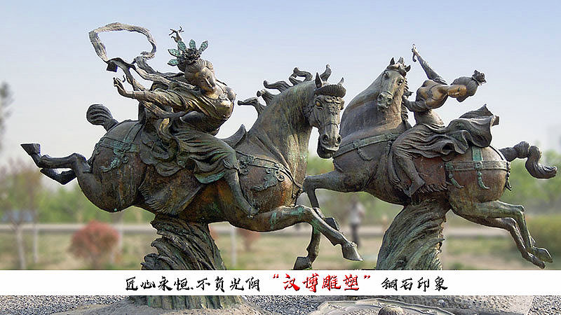 户外景观雕像,美女骑马铜雕,人物雕塑定制