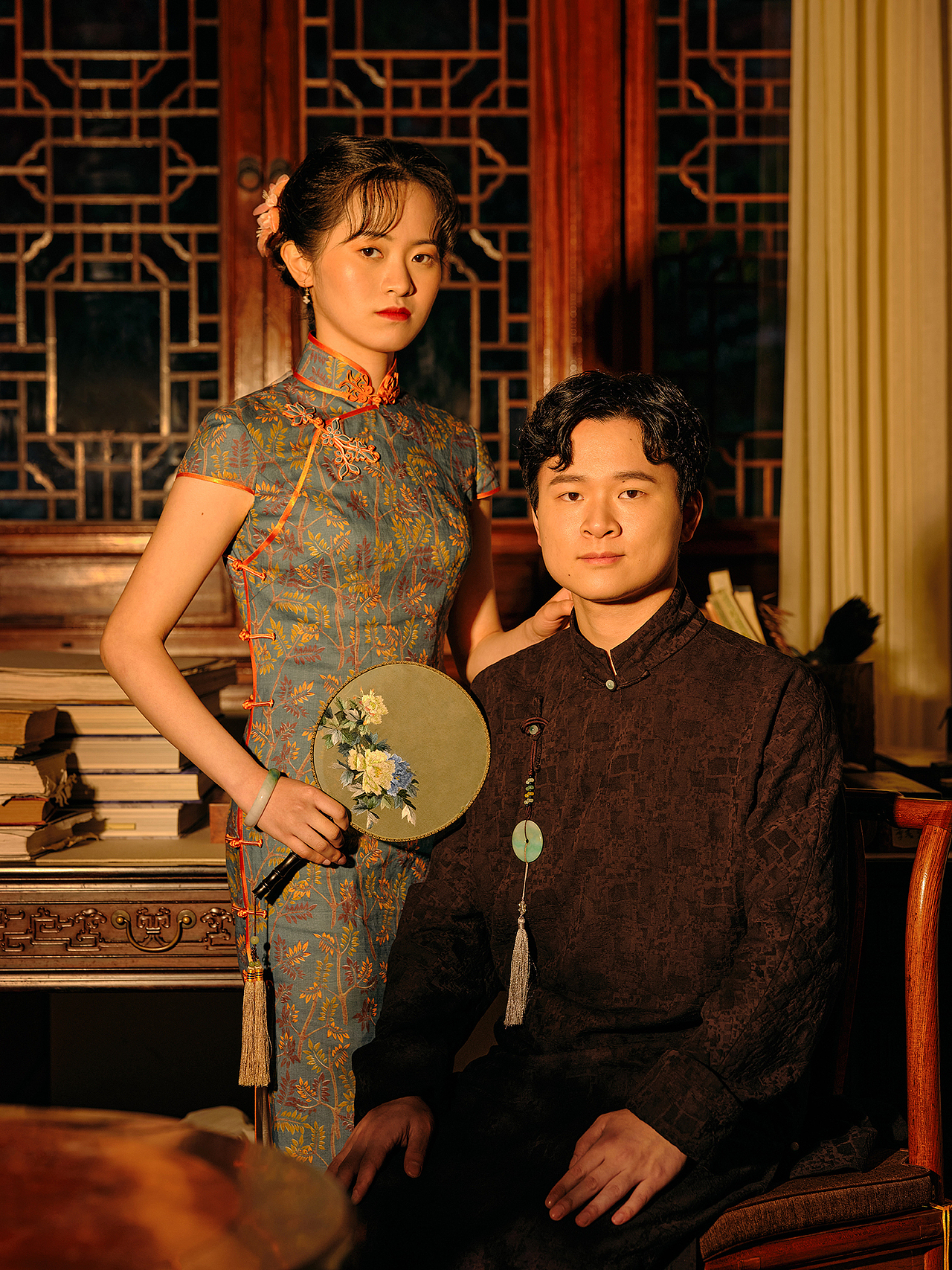 中式婚纱照民国情侣