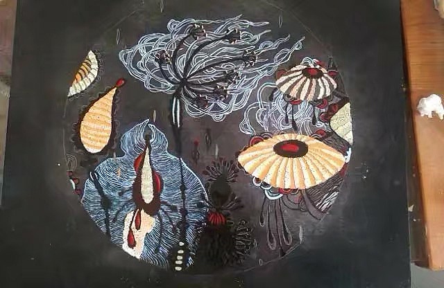 漆畫(huà)/漆藝（圖ZMjQ2MDgxMjI4） - 其他手工藝 - 站酷設(shè)計(jì)師Coin姑娘原創(chuàng)素材 - 站酷ZCOOL