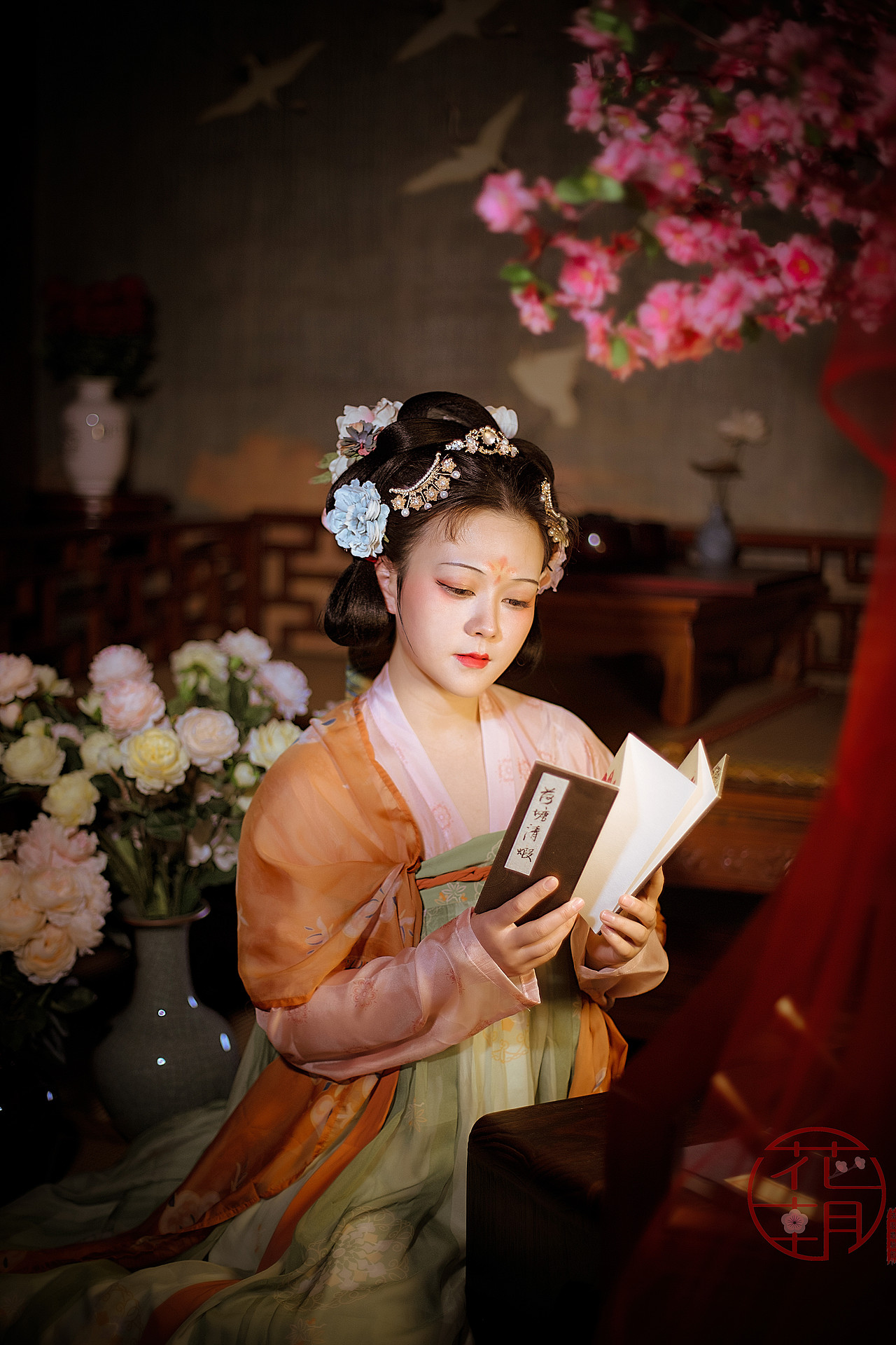 汉服写真内景棚拍齐胸