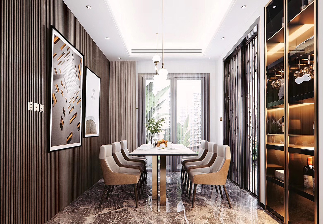 现代轻奢侈客餐厅