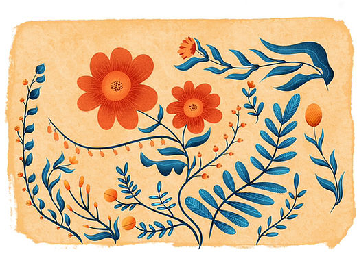 植物插画·颗粒感