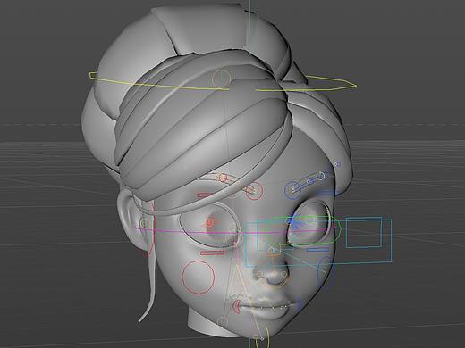 C4D面部绑定练习（个人主页-ZNTYwODQxMjA=） - 人物/生物 - 站酷设计师Jijile原创素材 - 站酷ZCOOL