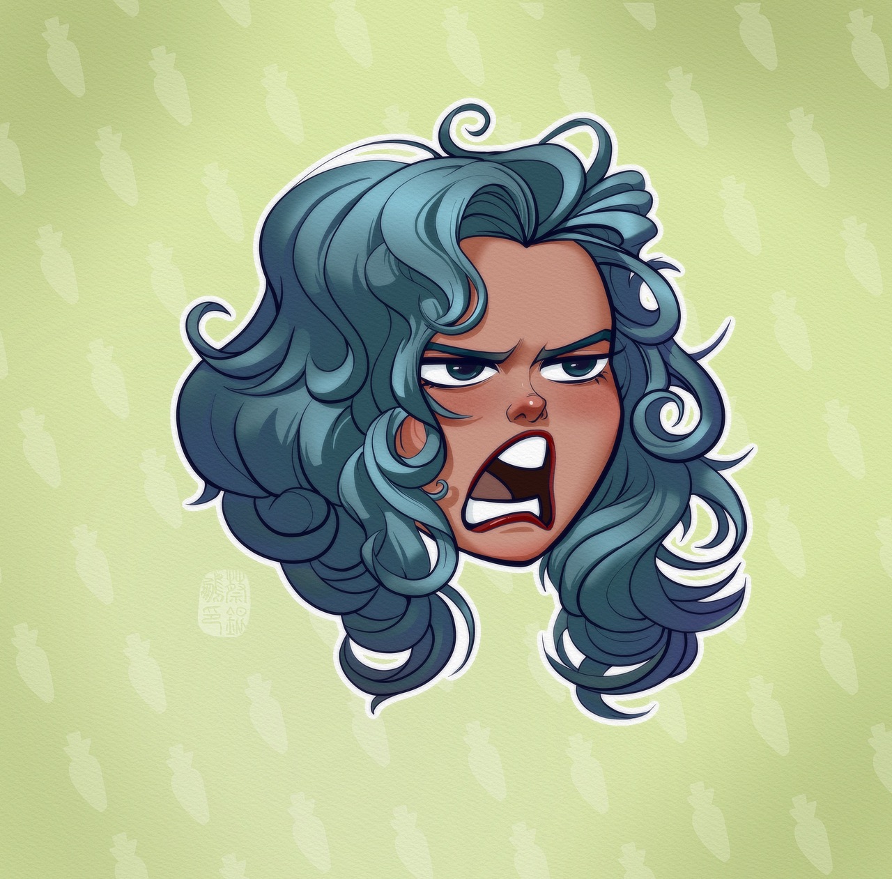 美式小头像（图ZMzI1NzUyNjg0） - 创作习作 - 站酷设计师爆炒胡萝卜原创素材 - 站酷ZCOOL