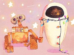 sai板繪水彩-機(jī)器人總動員/瓦利 伊娃