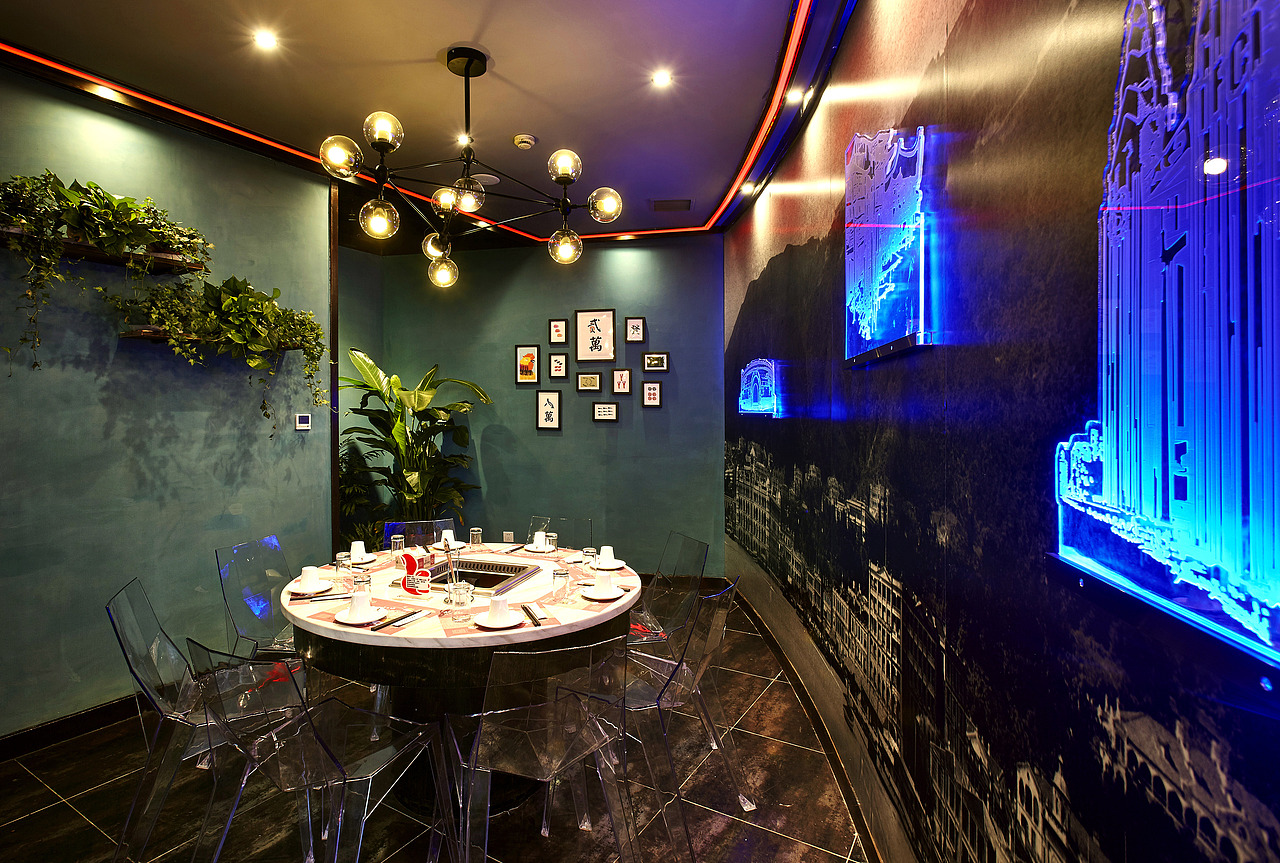 兰州火锅店设计|兰州火锅店装修公司|电竞风主题火锅店（图ZMTU0NjQ5NDQw） - 家装设计 - 站酷设计师兰州火锅店装修_原创素材 - 站酷ZCOOL