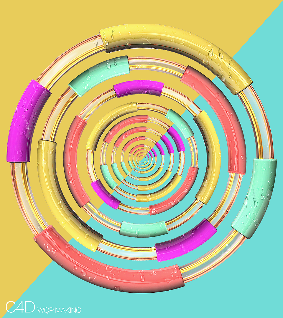 电商C4D效果海报 C4D建模 三维建模