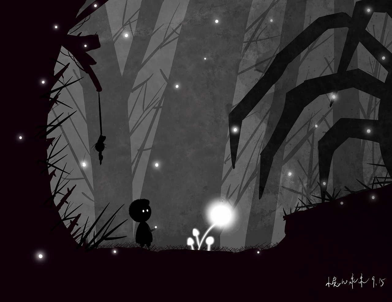 地狱边境场景插画临摹