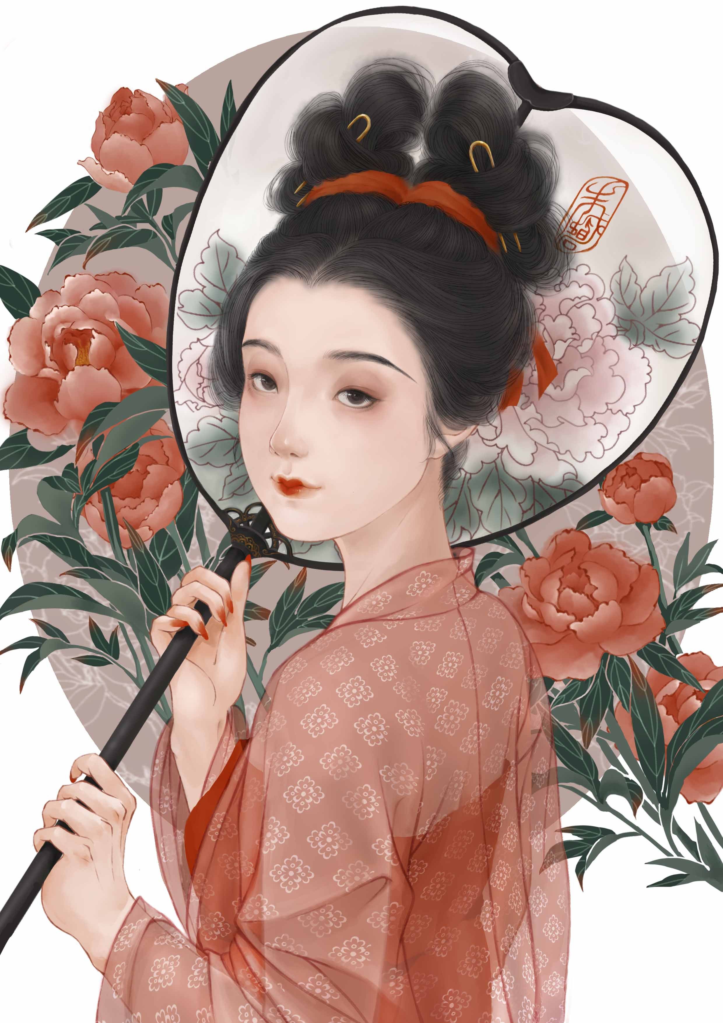 唐女子|插画|插画习作|朱成碧 - 原创作品 - 站酷 (zcool)