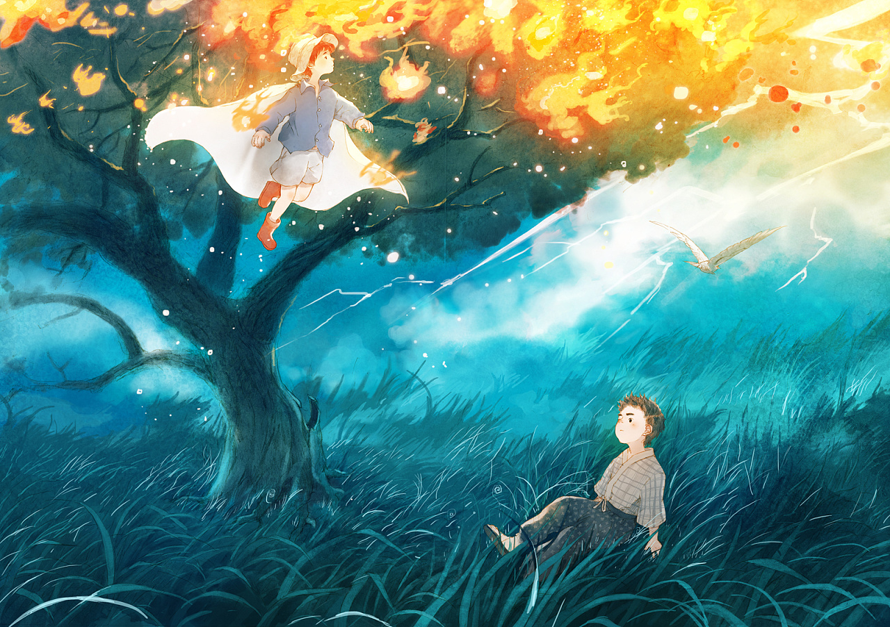 之前合作的一本童书《猫咪事务所》插画封面和内页