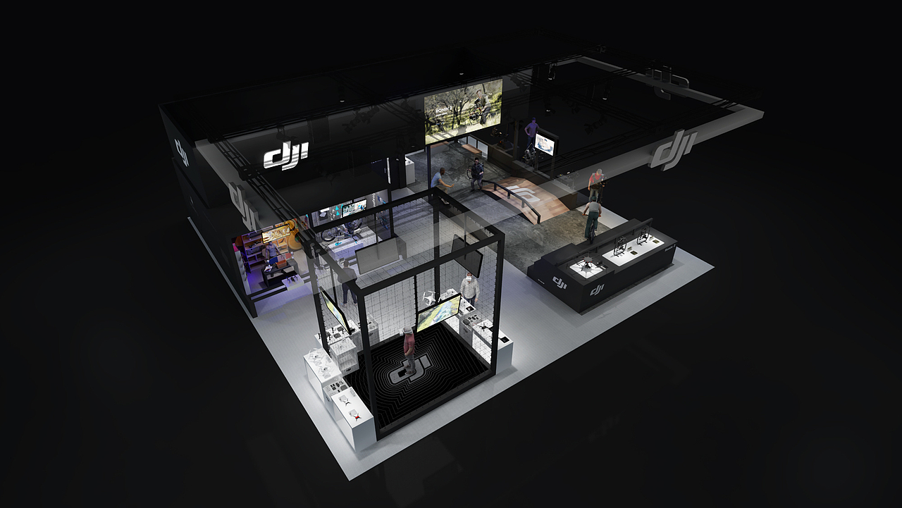 DJI-NAB专业展-简洁黑白灰展台