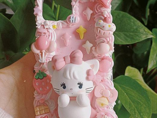 奶油胶手机壳，害羞猫咪🐱