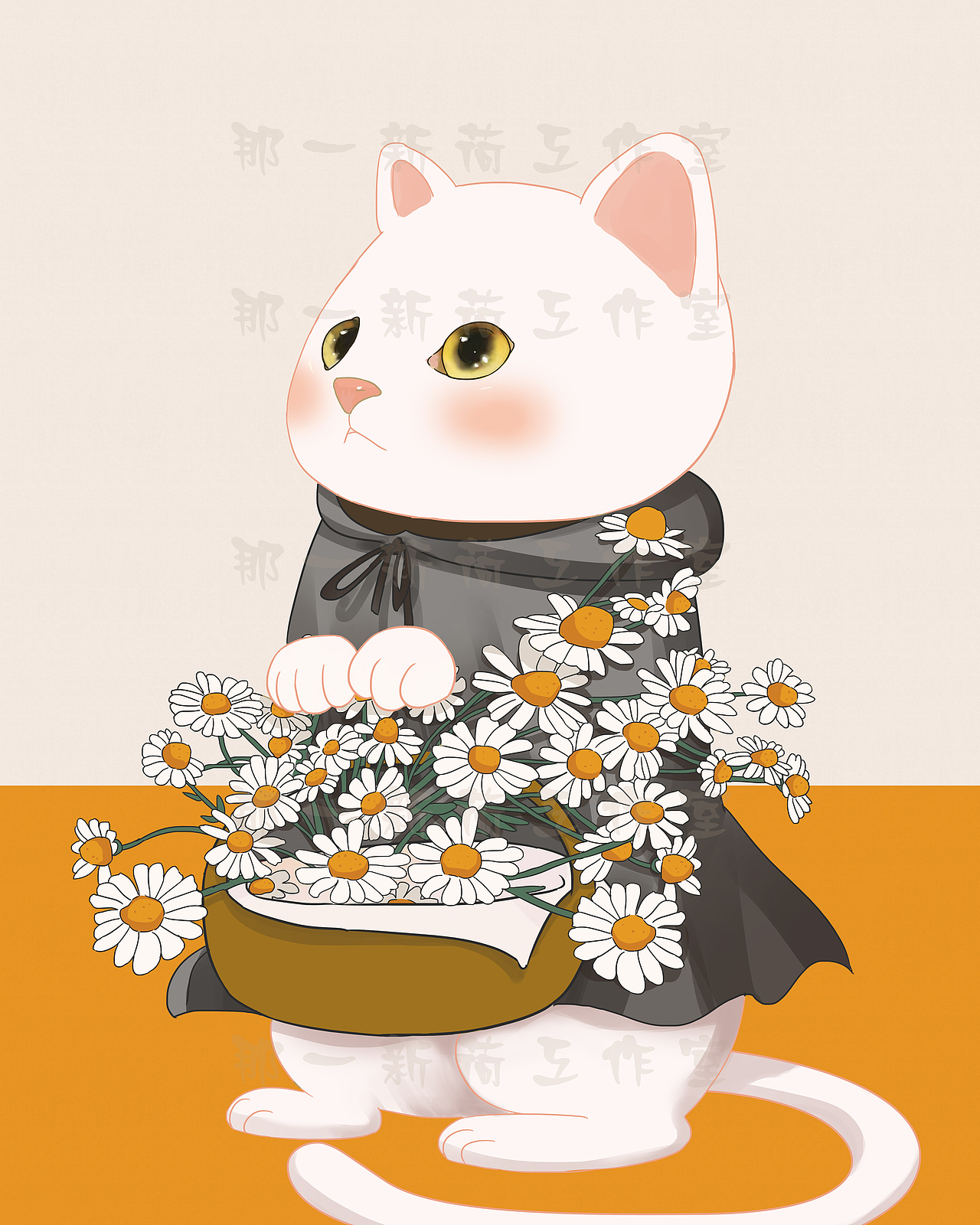 卡通动物数字油画