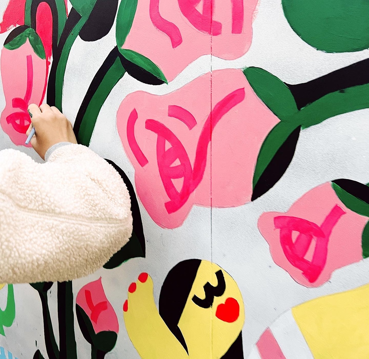 小红书春天开放日墙绘