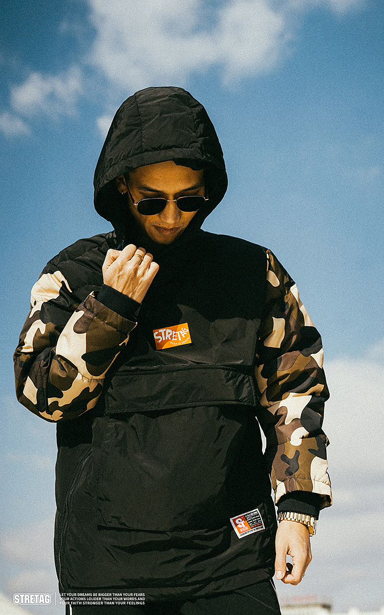 STRETAG2019冬季新品原创潮牌时尚街头迷彩羽绒服外套