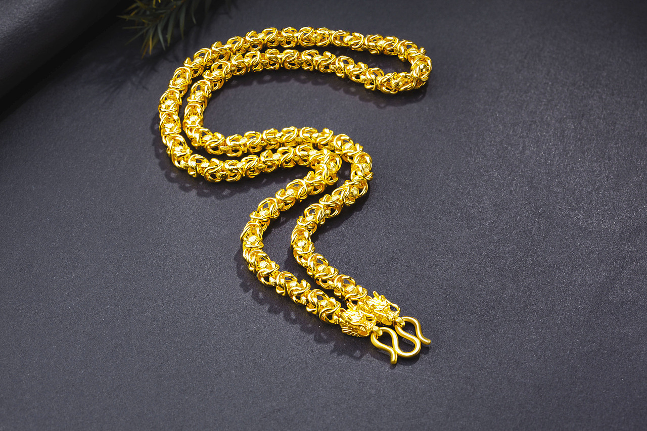 天猫龙骨项链黄金摄影