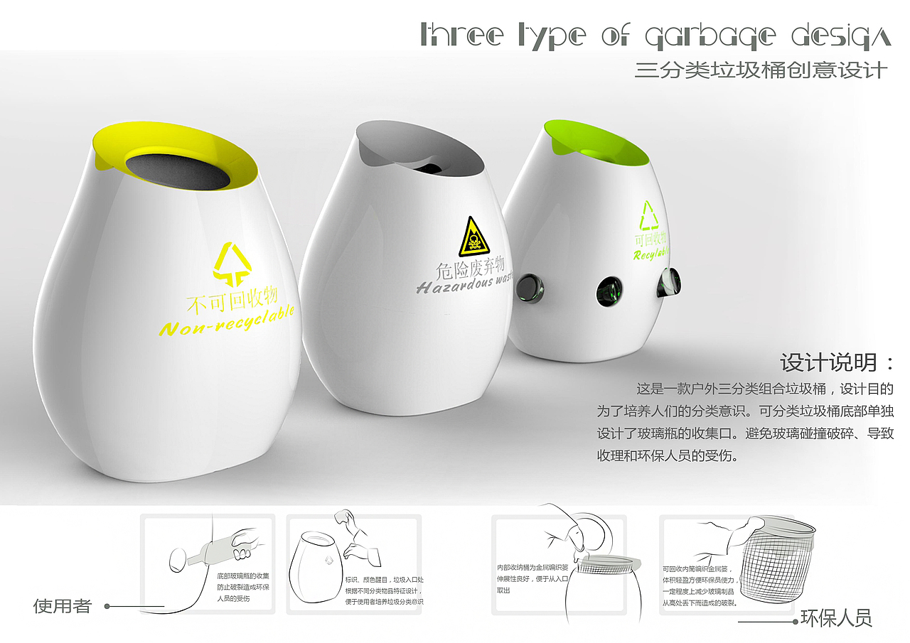 创意分类垃圾桶