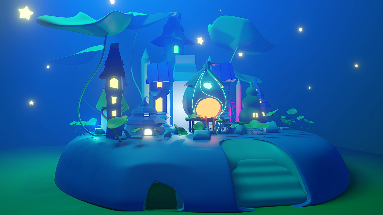 万圣节的童话小镇