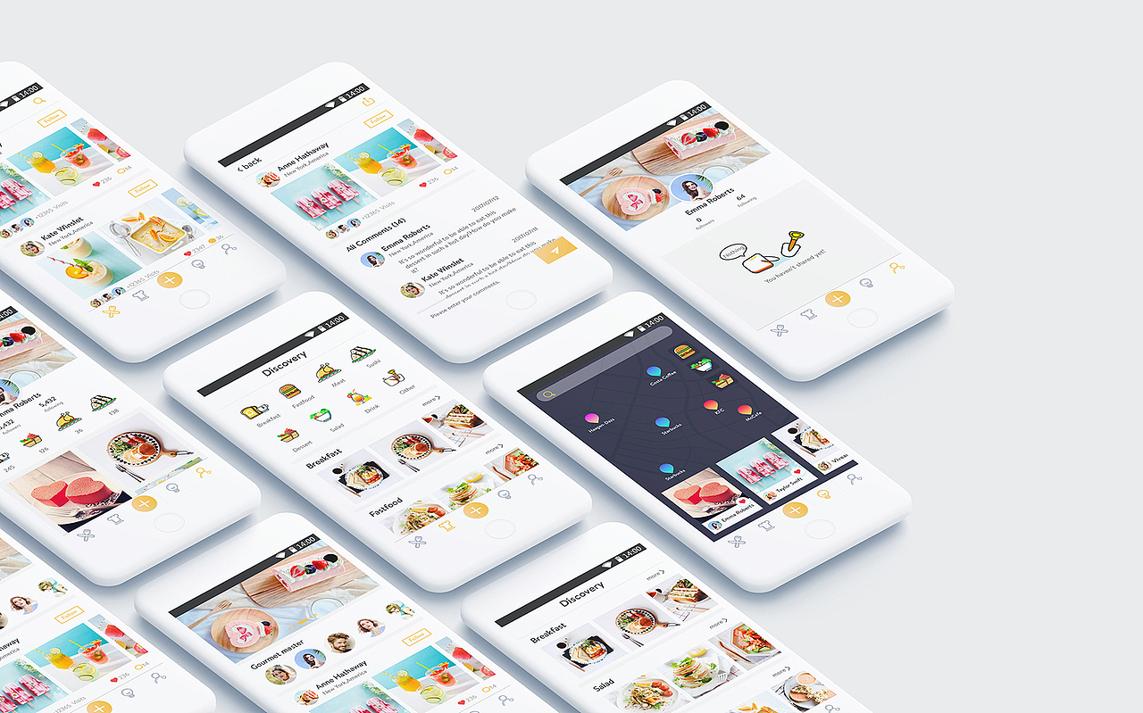 美食App概念设计（图ZODgyNzg0MzY=） - APP界面 - 站酷设计师我是飞天兜原创素材 - 站酷ZCOOL